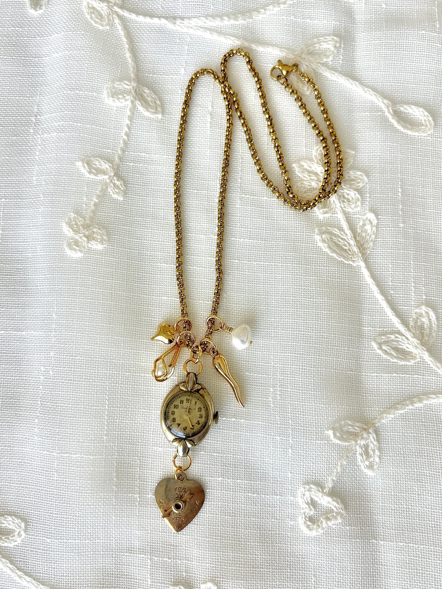 Gold Boulevard - Watch Charm Necklace