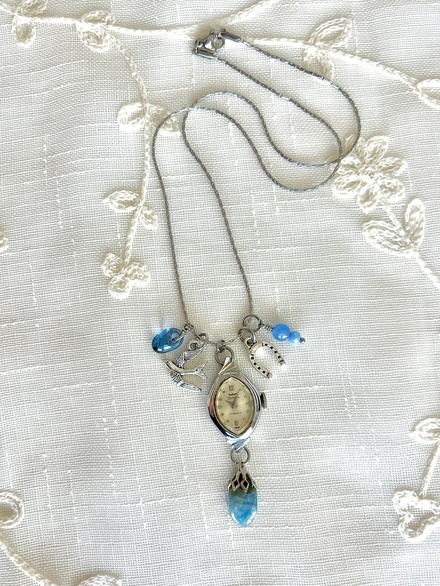 Silver Waltham - Watch Charm Necklace