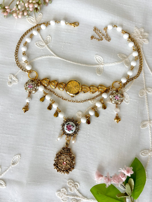 “Rose Above It” Watch Necklace