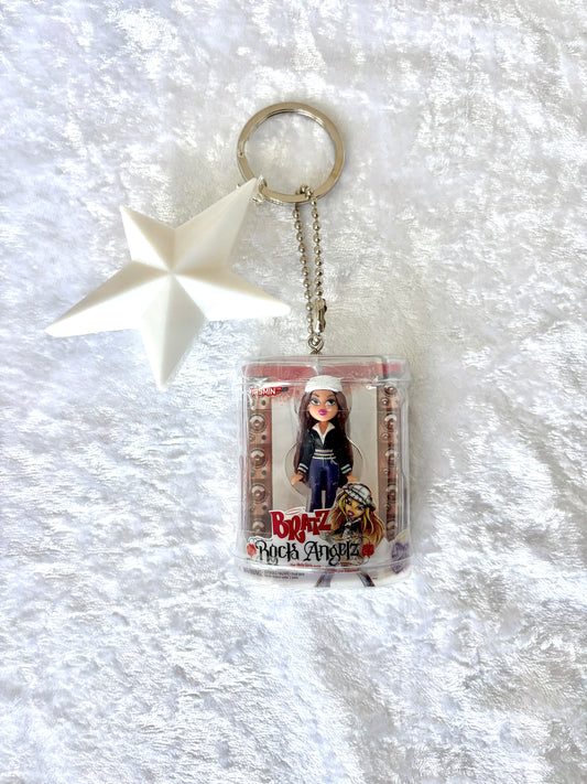 Bratz “Rock Angelz” Charmed Keychain - Yasmin w/ White Star Brush