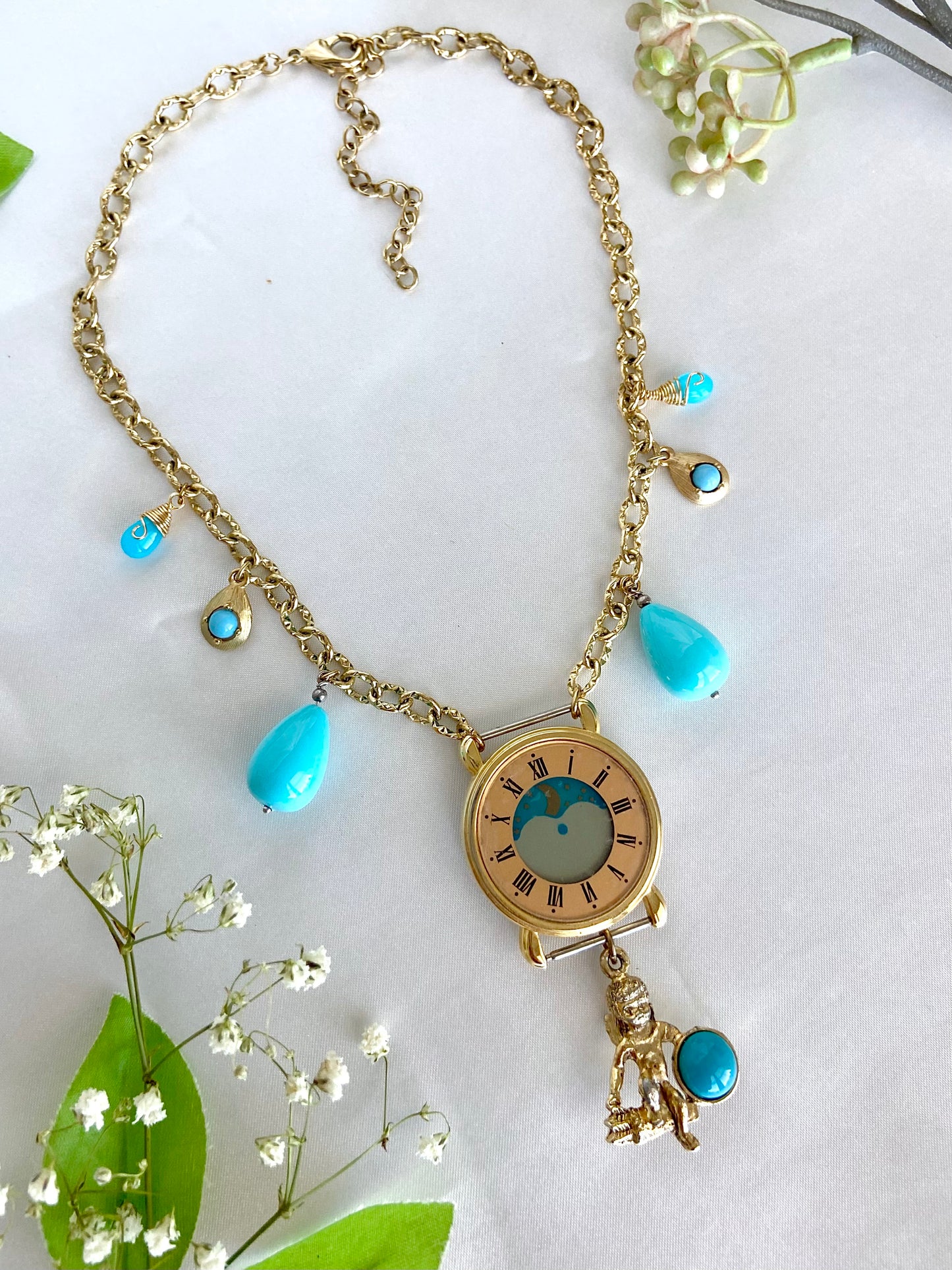 "Shooting Stars" Watch Necklace