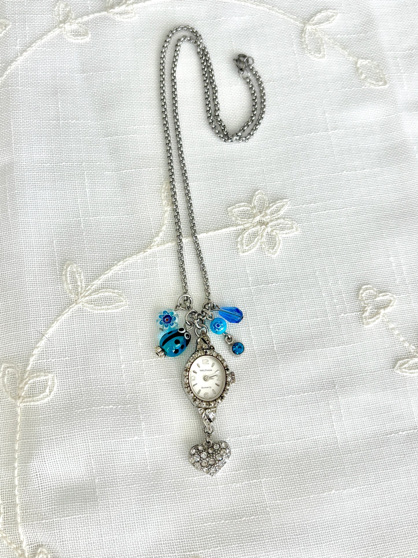 Silver Waltham - Watch Charm Necklace