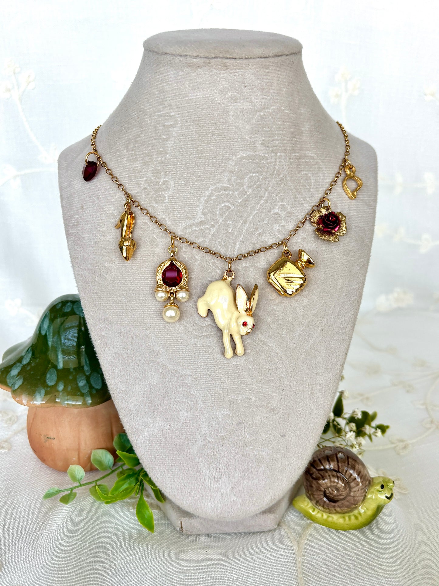 “Rabbit Hole (Left Shoe)” Charm Necklace