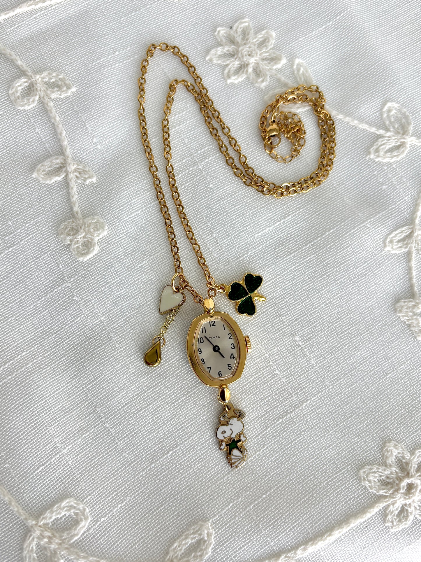 Gold Timex - Watch Charm Necklace