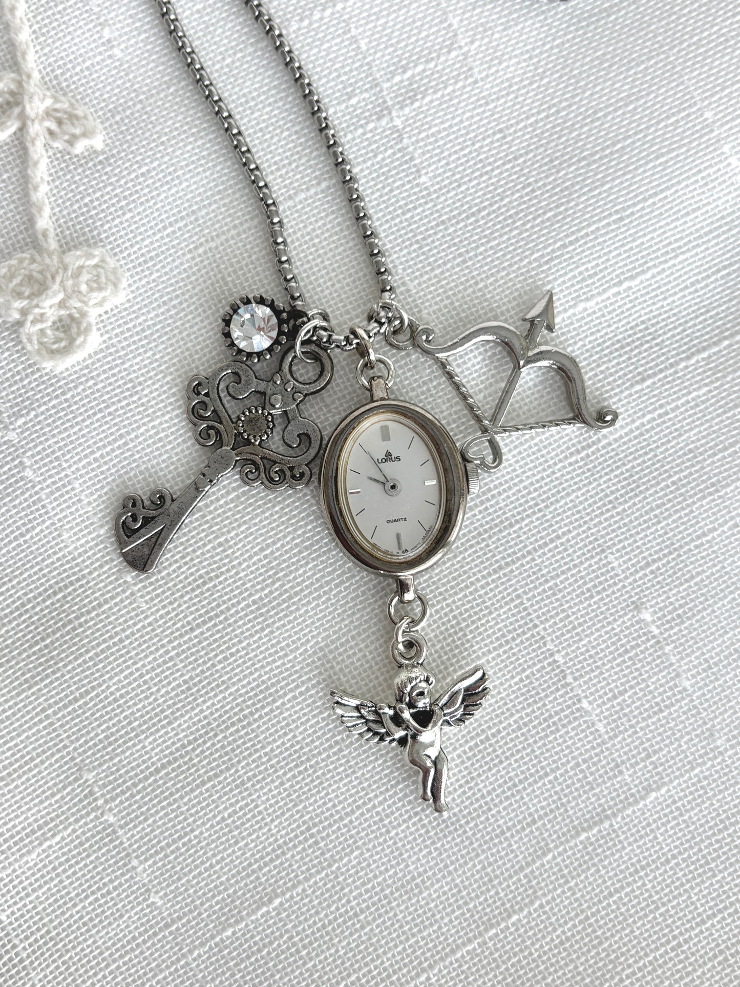 Silver Lorus - Watch Charm Necklace