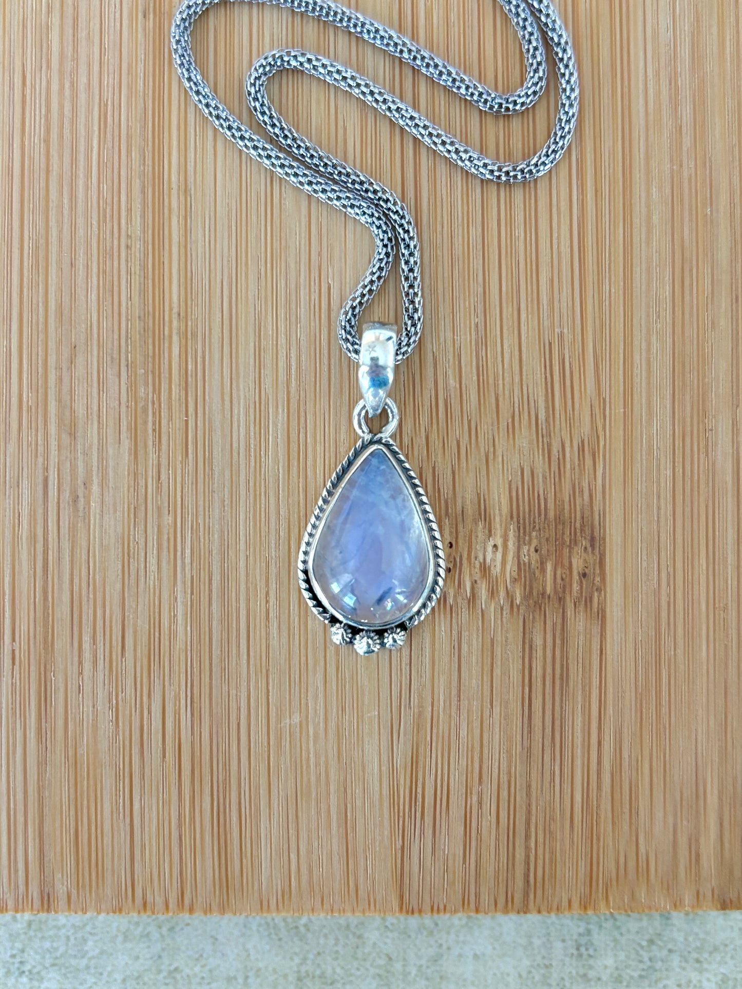 Teardrop Moonstone • Sterling .925 Pendant