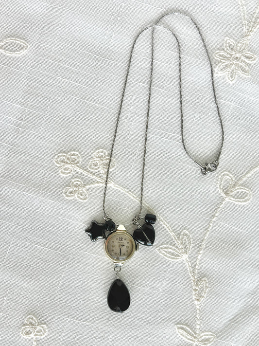Silver Pierce - Watch Charm Necklace