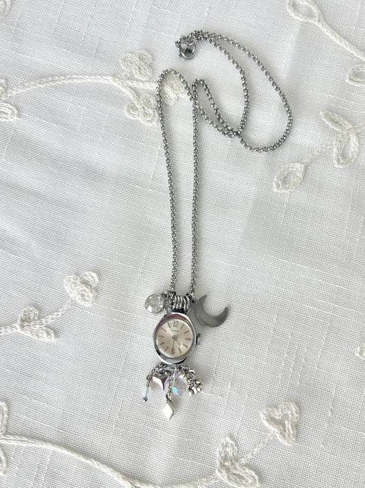 Silver Timex - Watch Charm Necklace