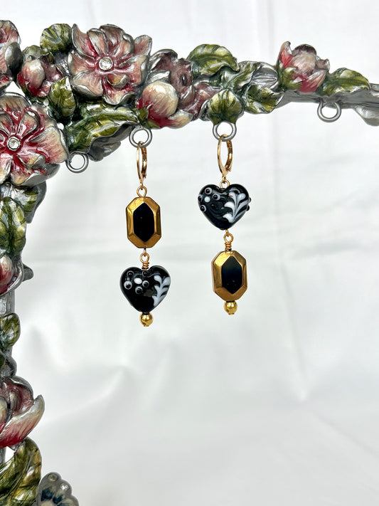 "Dark Heart" Earrings