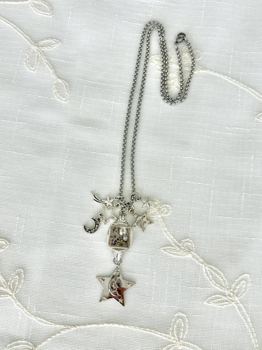 Silver Bulova - Watch Charm Necklace