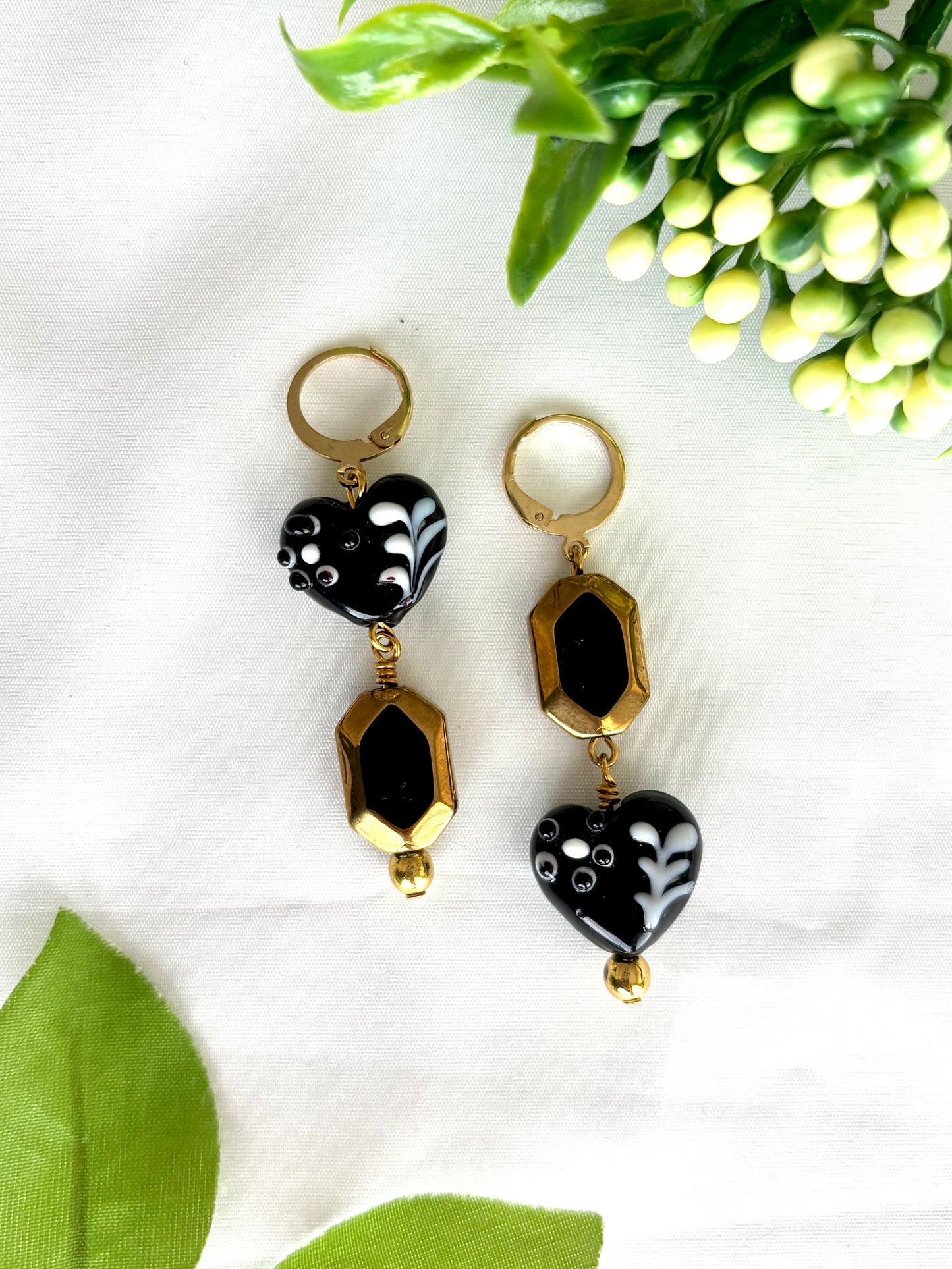"Dark Heart" Earrings