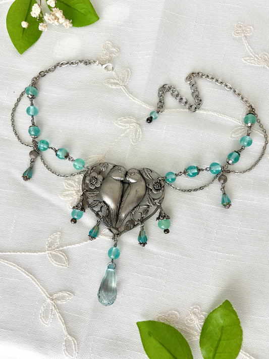 “Love Birds” Brooch Necklace