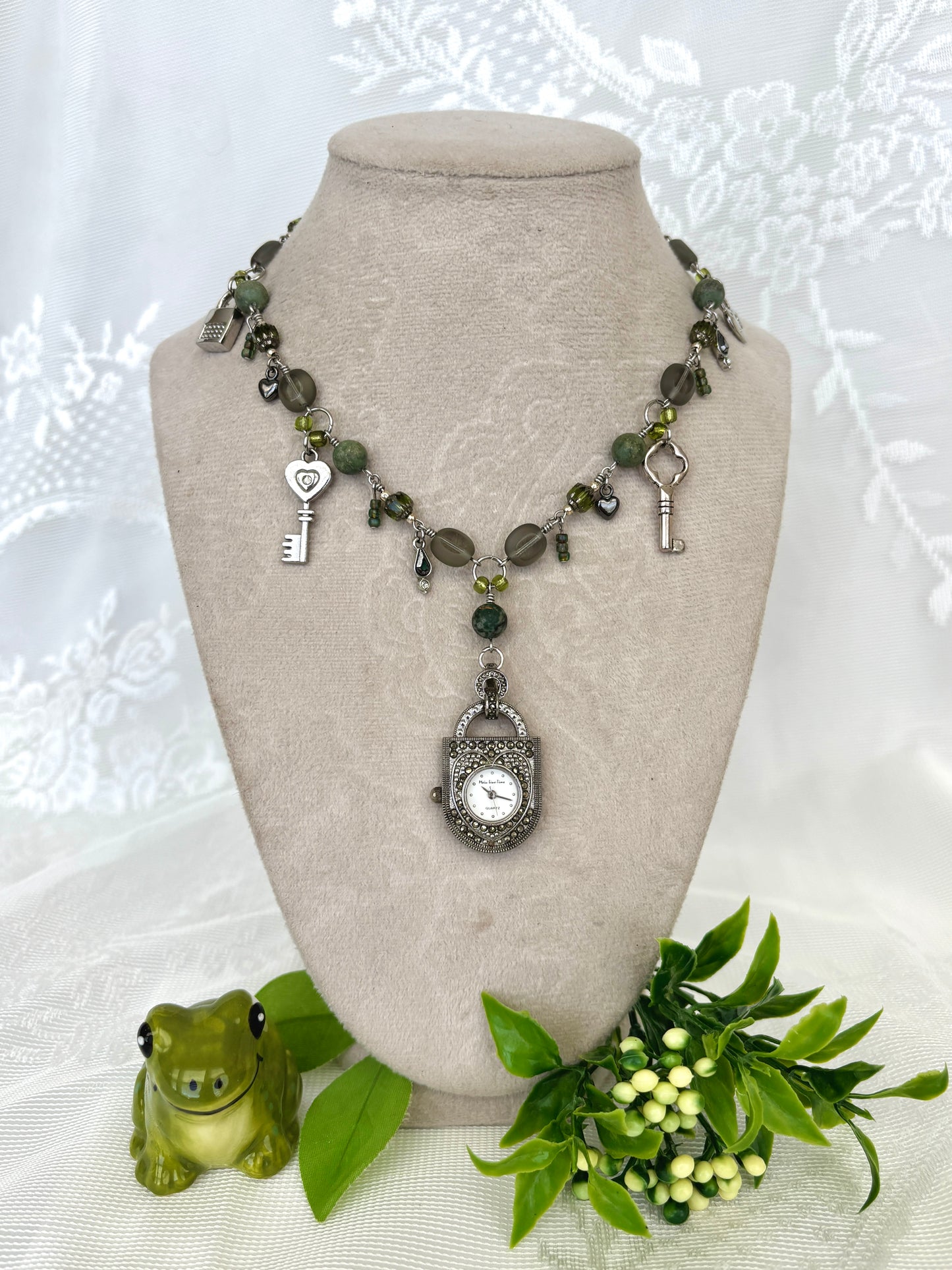 “On Lock” Watch Necklace