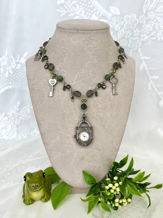 “On Lock” Watch Necklace