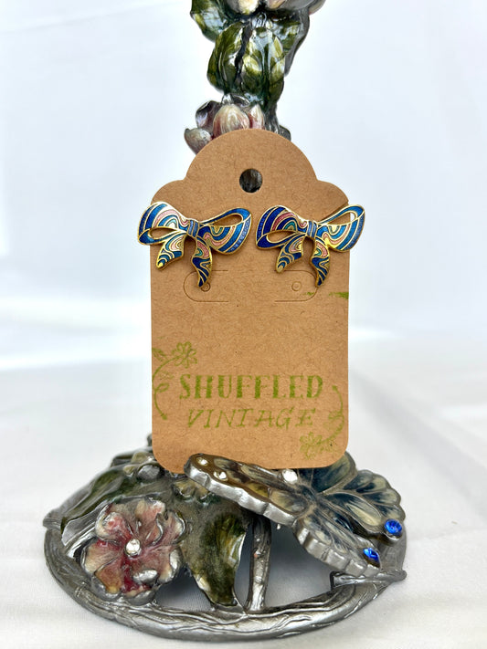 "In Knots" Vintage Bow Earrings