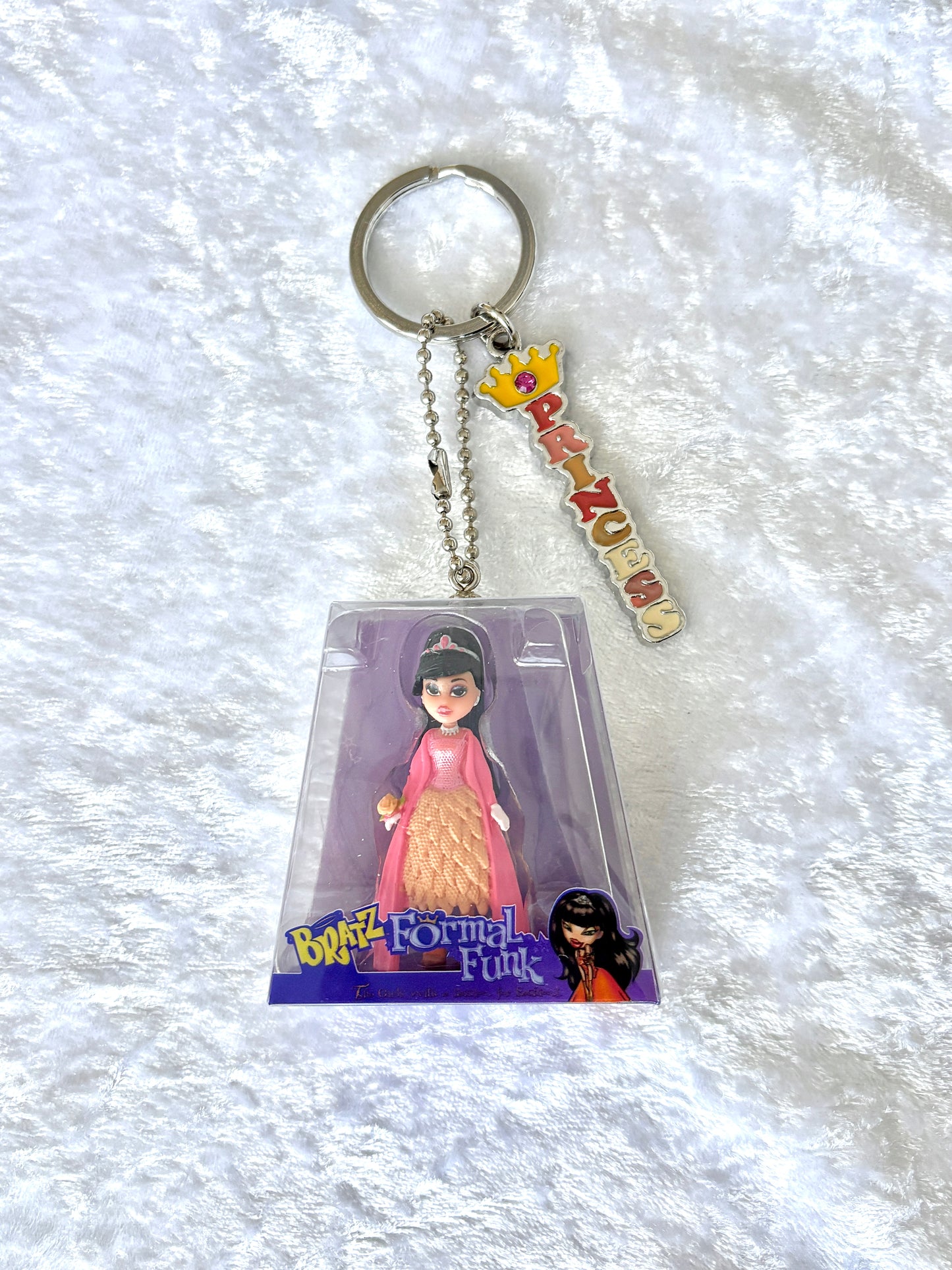 Bratz “Formal Funk” Charmed Keychain - Jade w/ Vintage Enamel “Princess” Charm