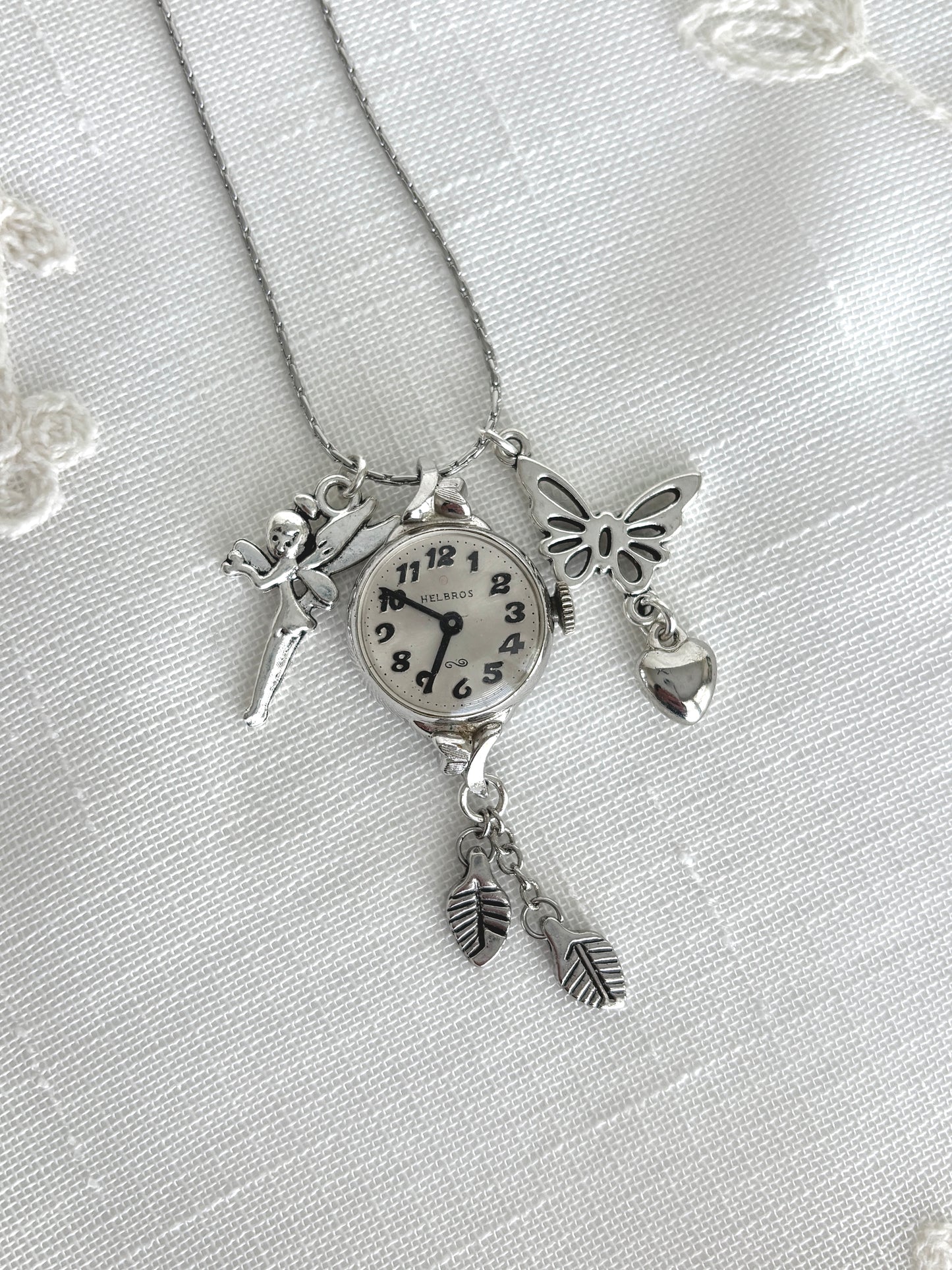 Silver Helbros - Watch Charm Necklace