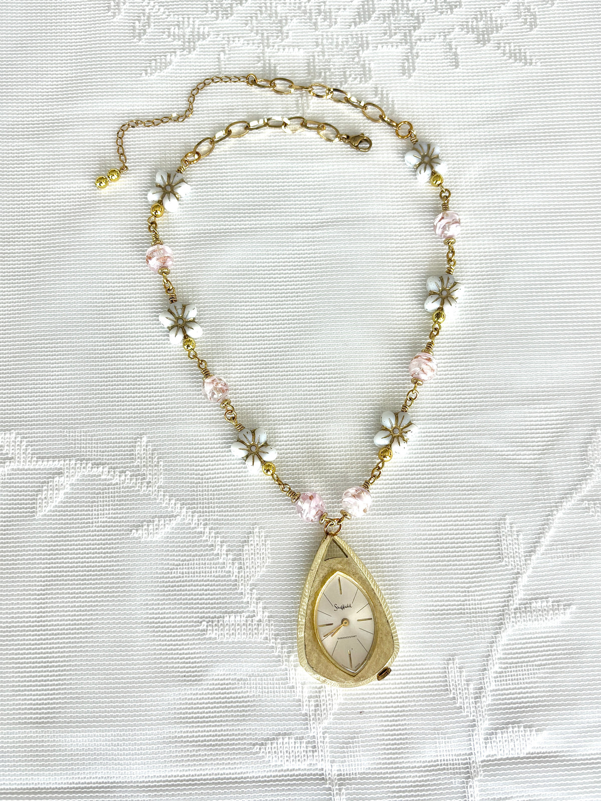 "Evening Primrose” Watch Necklace