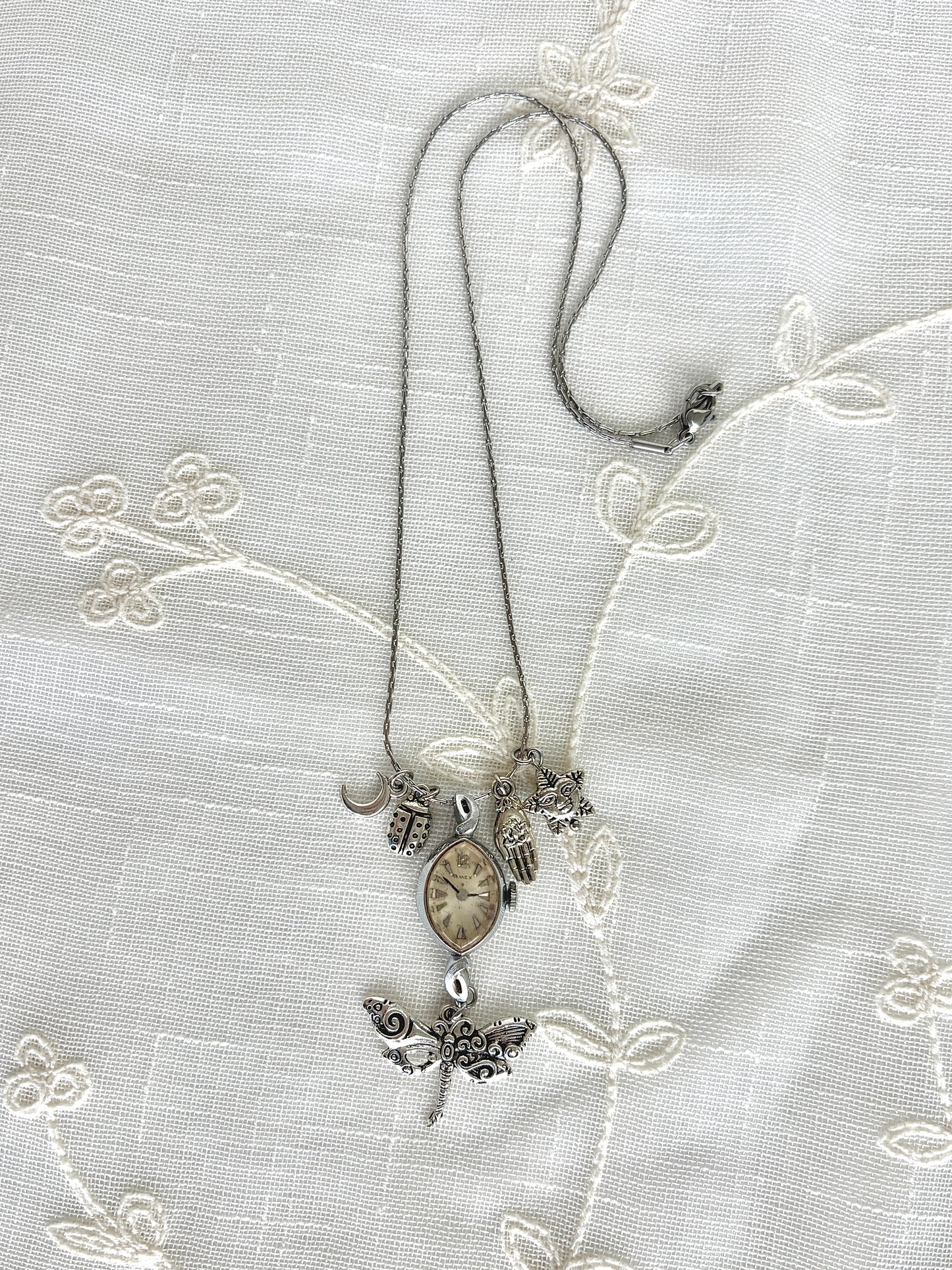 Silver Timex - Watch Charm Necklace