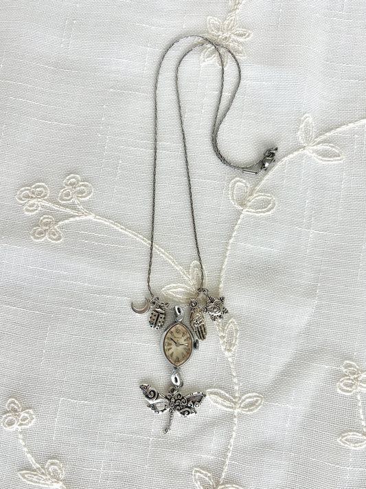 Silver Timex - Watch Charm Necklace