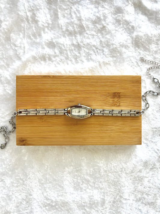 Silver Shiny Watch Choker - L.E.I