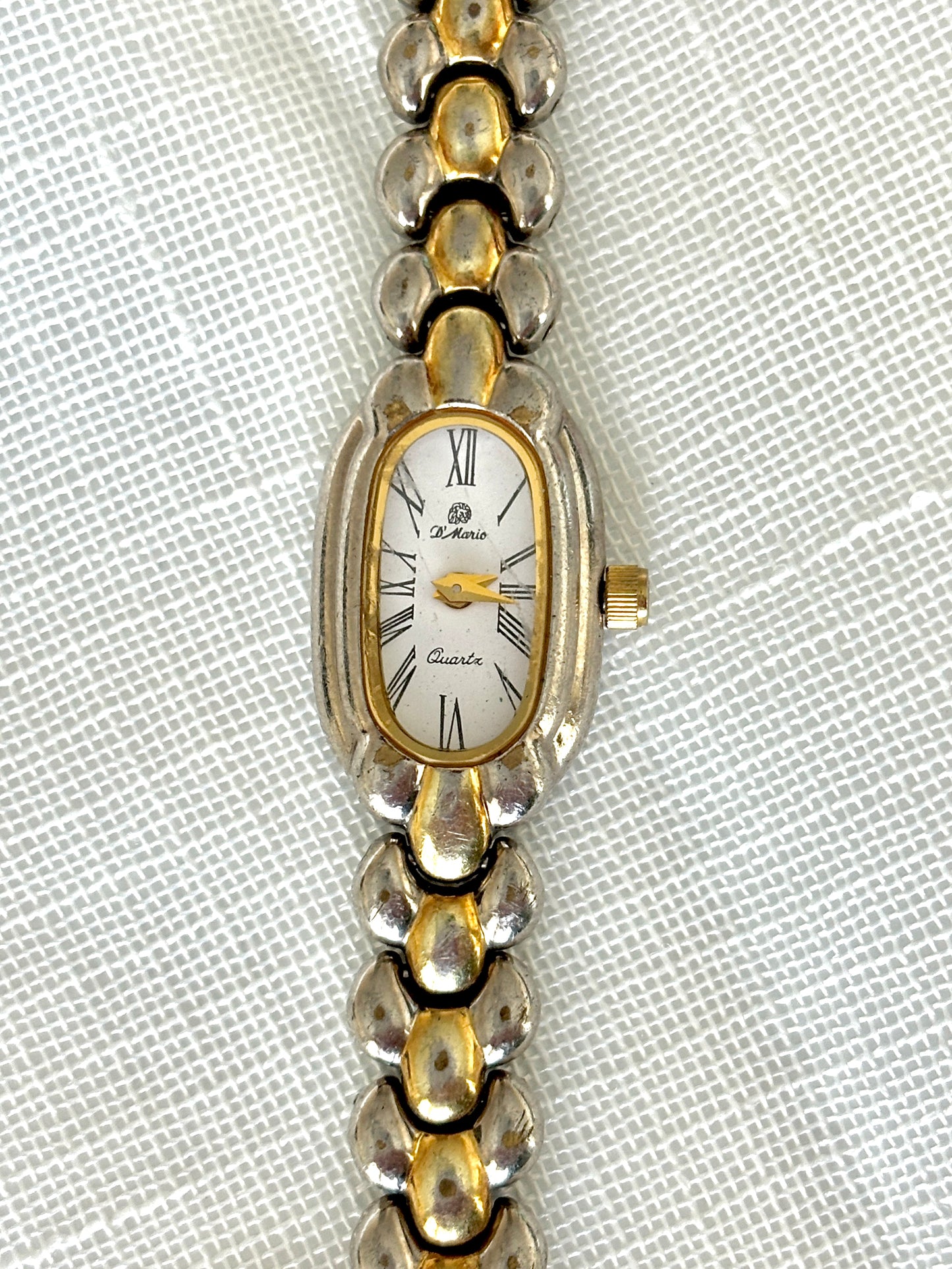 D'Mario Micron 23kt Gold Plated Dual Tone Watch