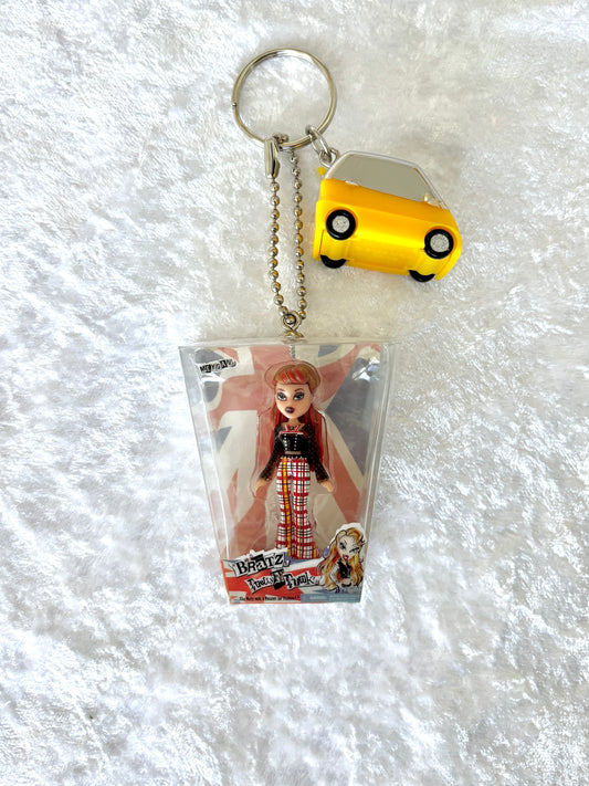 Bratz "Pretty In Punk" Charmed Keychain - Meygan w/ "Tokyo A Go Go" Toy Car