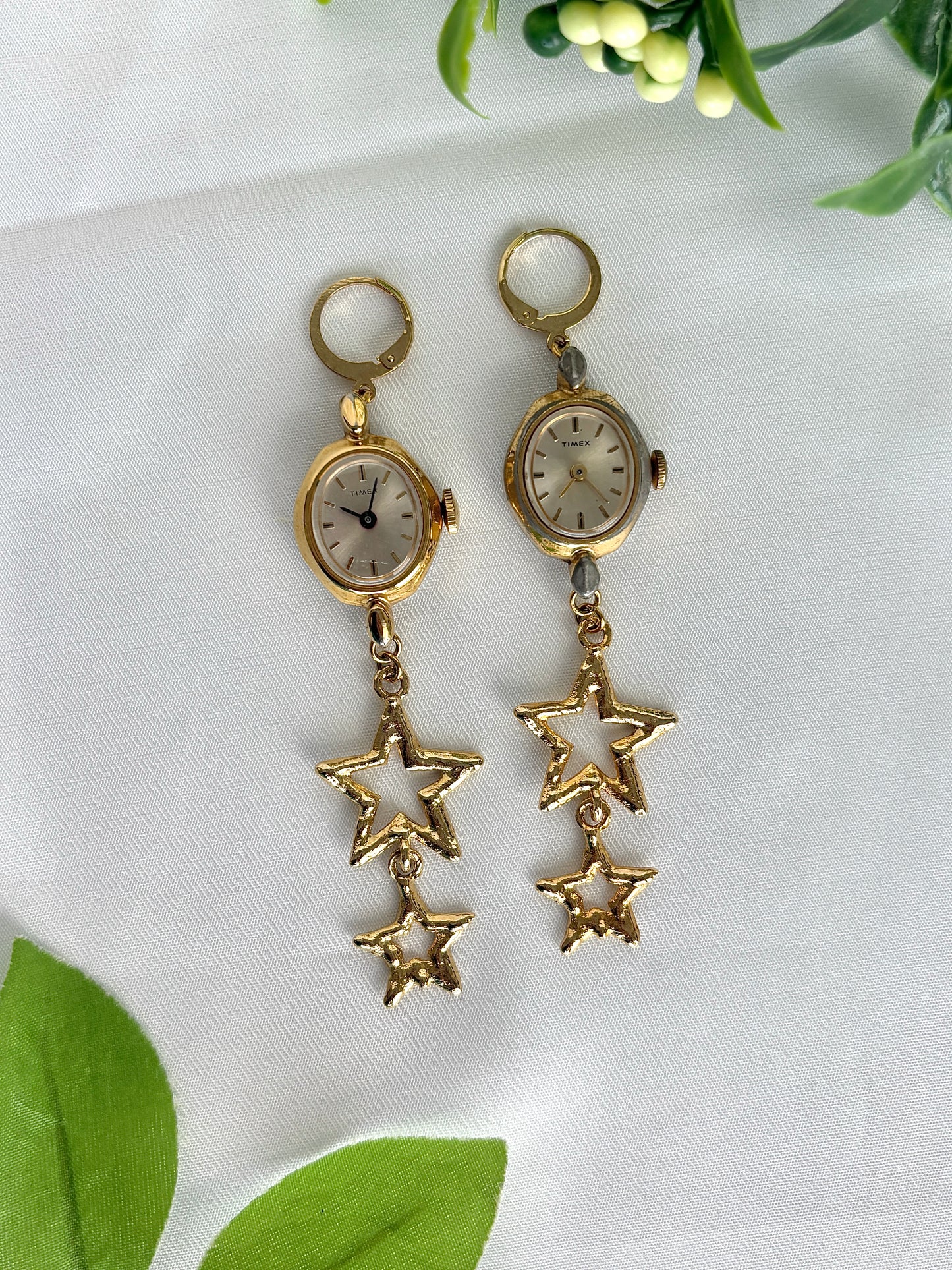 "Starfall" Watch Earrings