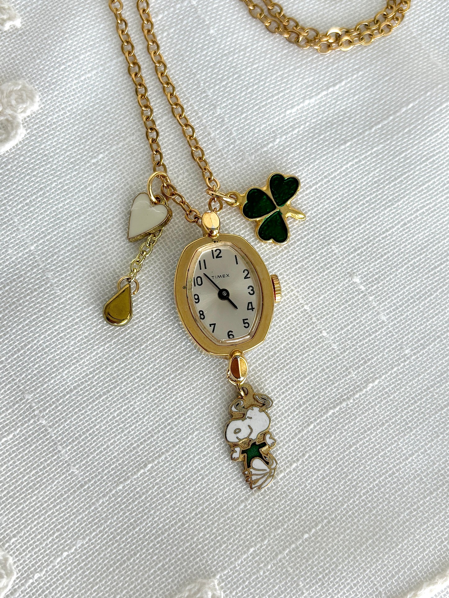 Gold Timex - Watch Charm Necklace