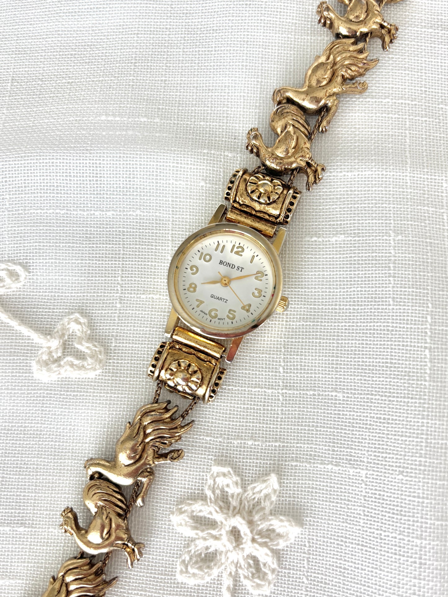 Bond St Gold Chicken Slider Charm Watch