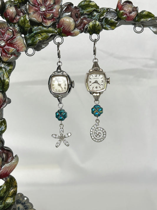 "Whimsy Doodle" Watch Earrings