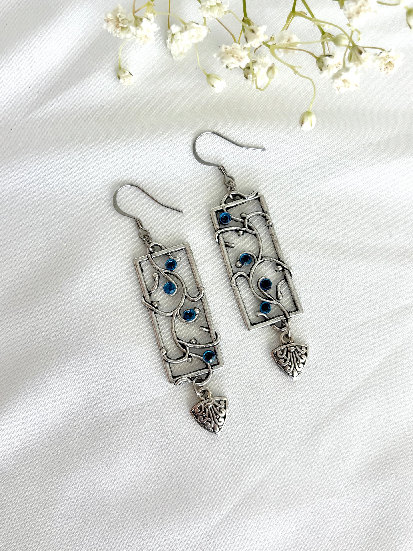“Teal Trellis” Earrings