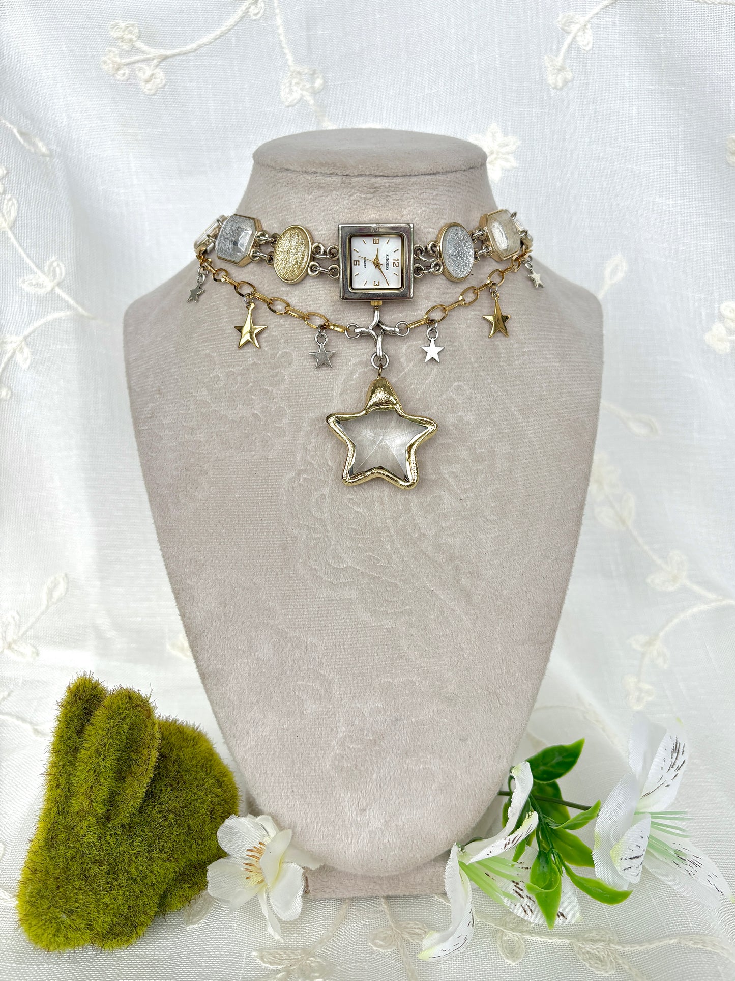 "Meteor Shower" Watch Necklace