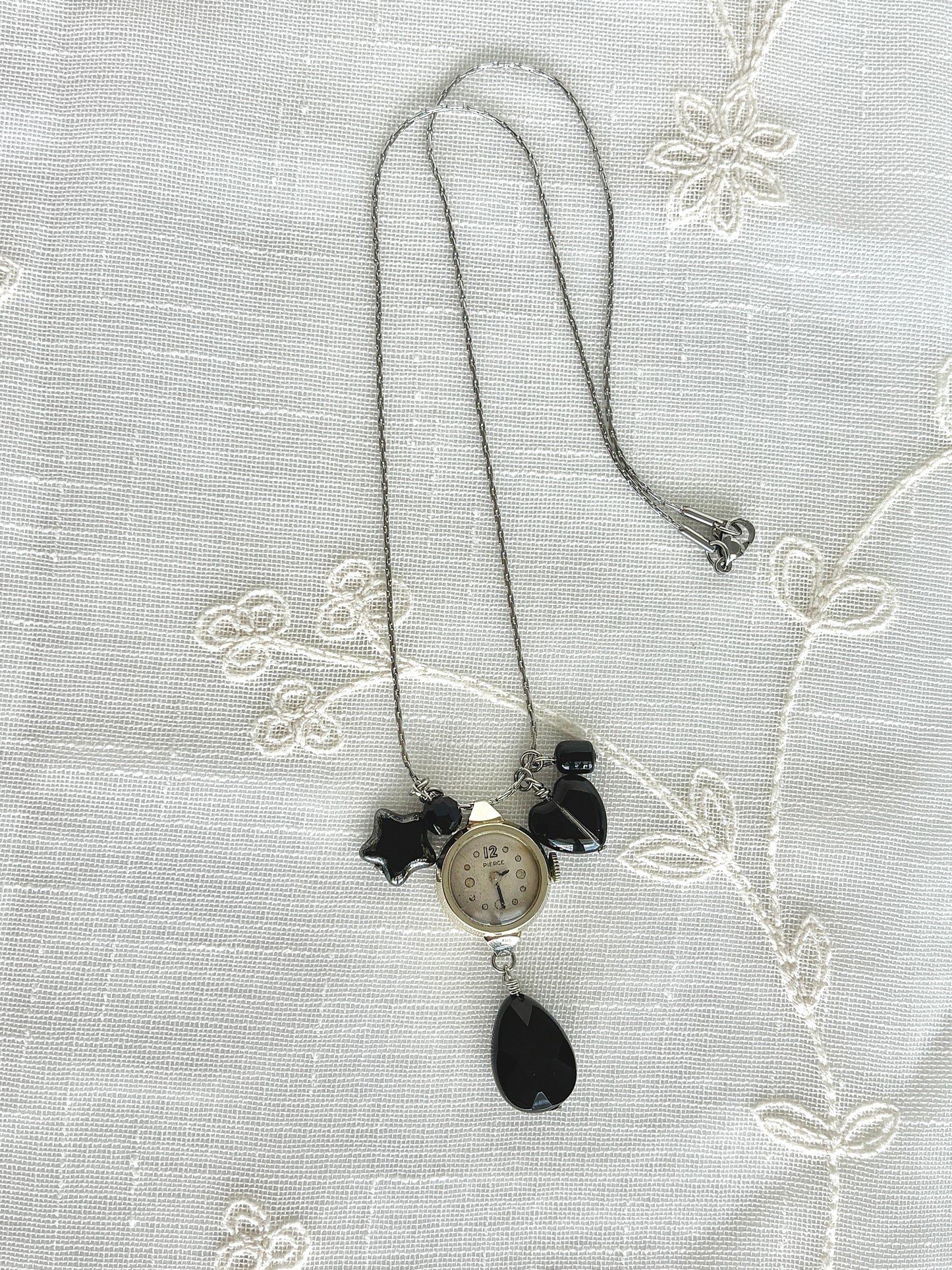 Silver Pierce - Watch Charm Necklace