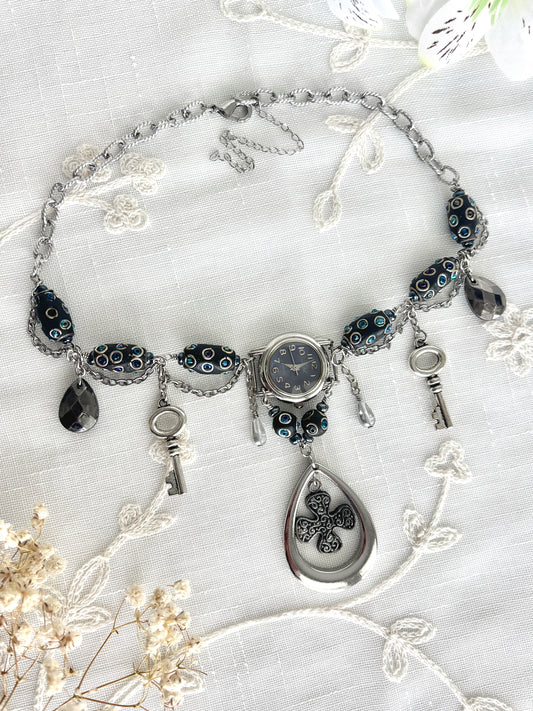“Smoke & Mirrors” Watch Necklace