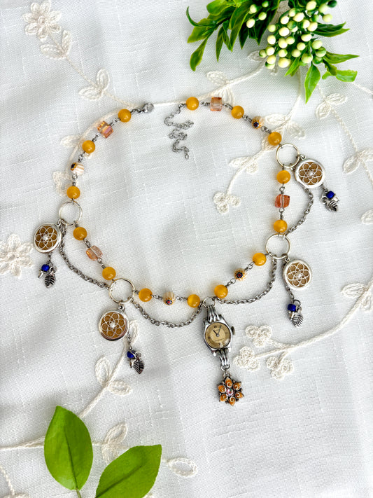 “Honey Blossoms” Watch Necklace