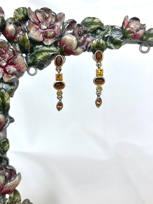 "Feline Glow" Vintage Earrings