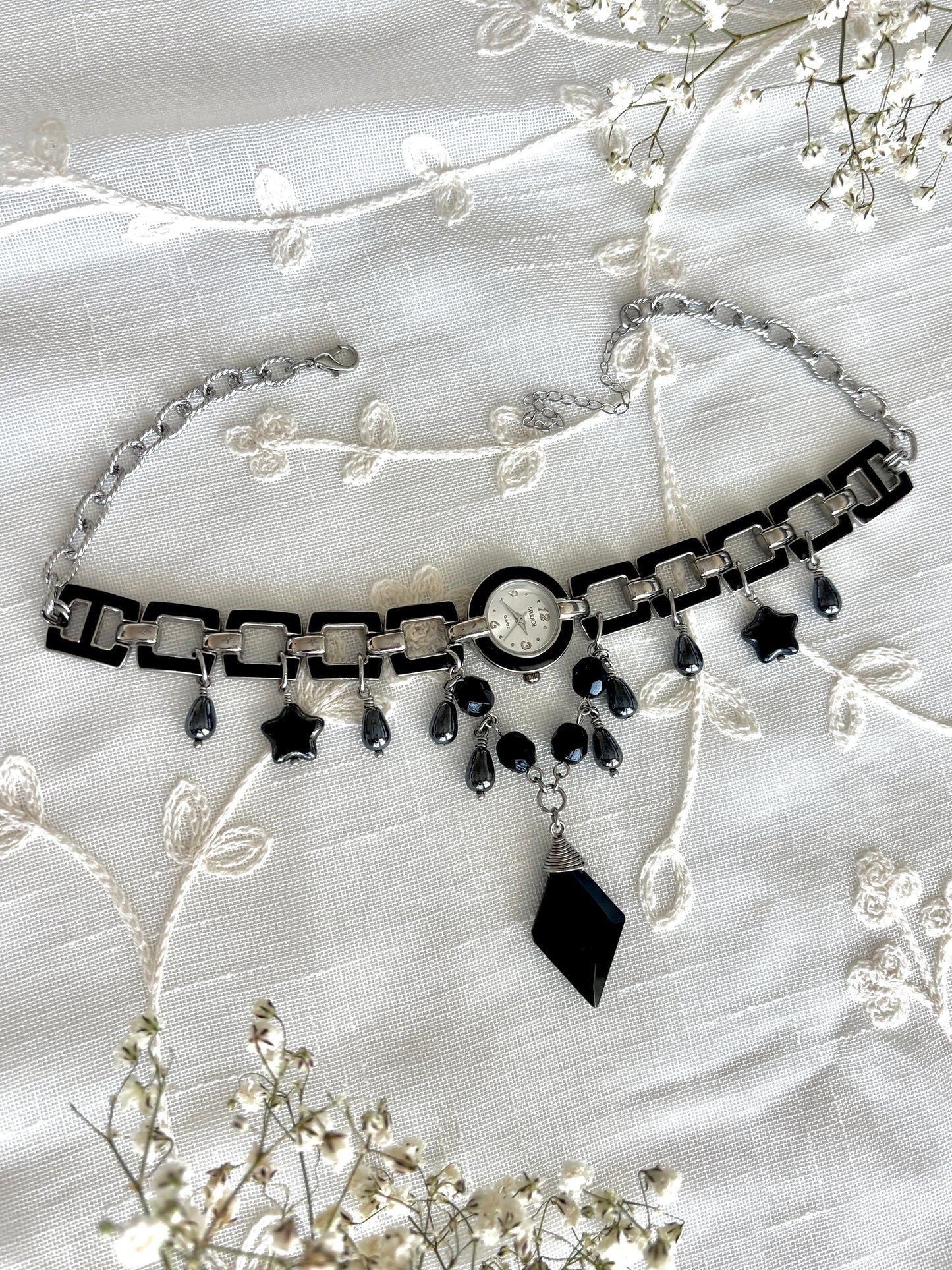 "Darkened Dusk" Watch Necklace