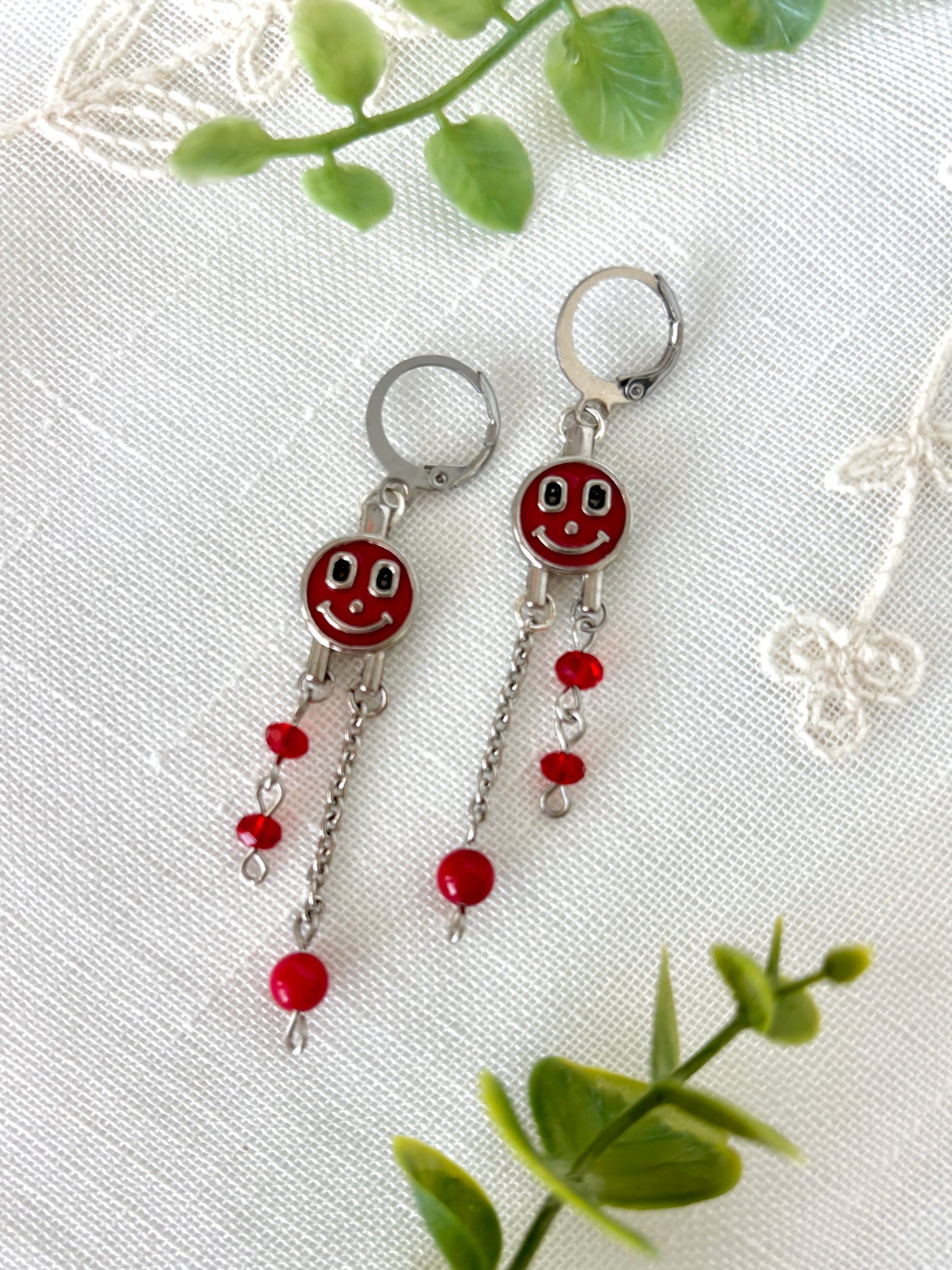 "Scarlet Smiles" Earrings
