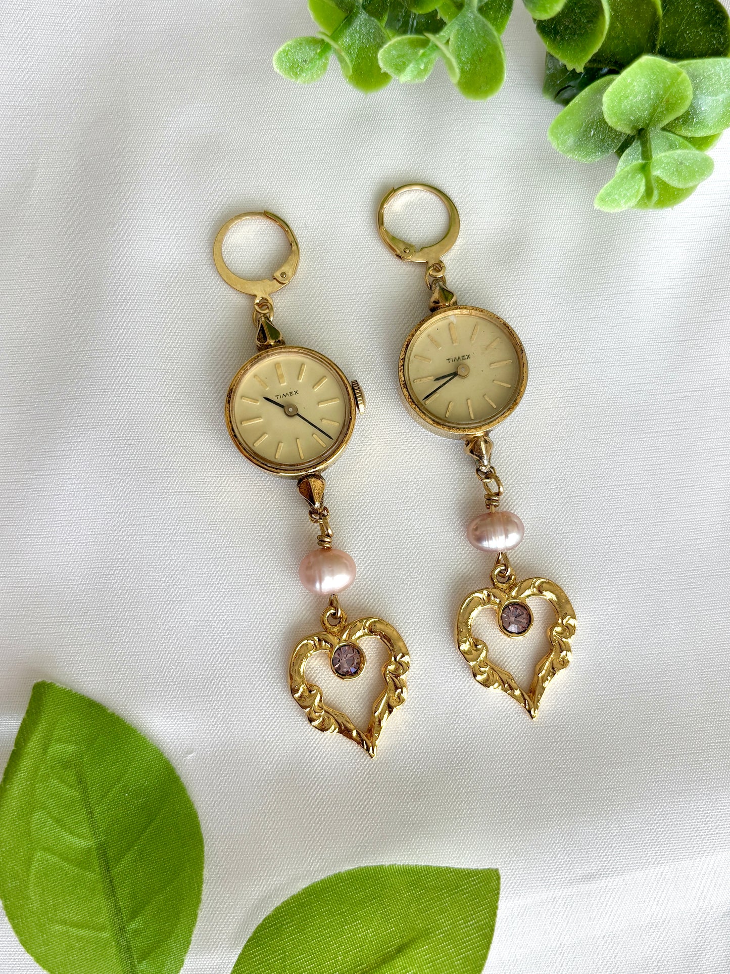 "Make Me Blush" Watch Earrings