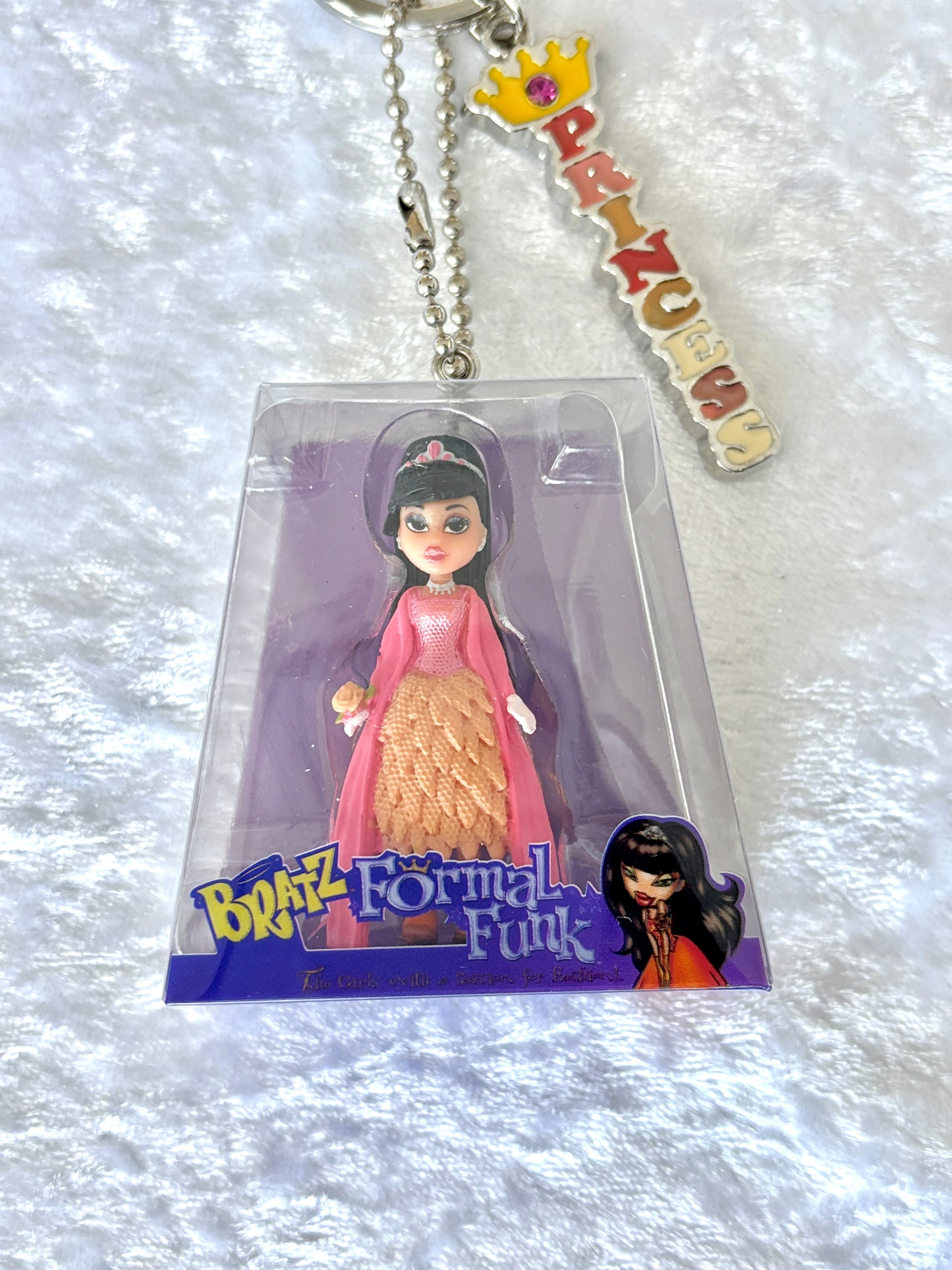 Bratz “Formal Funk” Charmed Keychain - Jade w/ Vintage Enamel “Princess” Charm