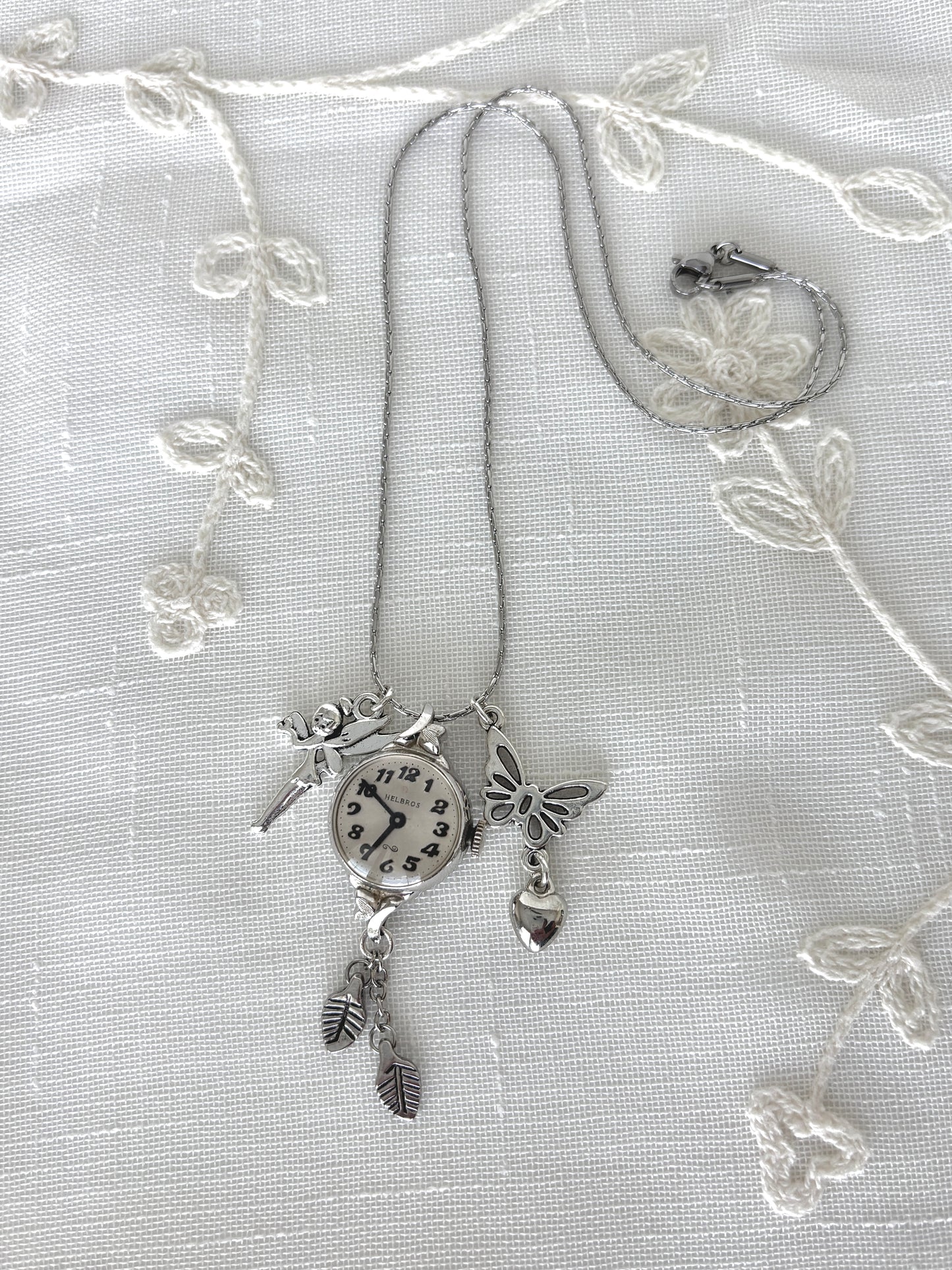 Silver Helbros - Watch Charm Necklace