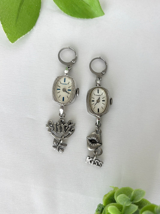"You Wish" Watch Earrings