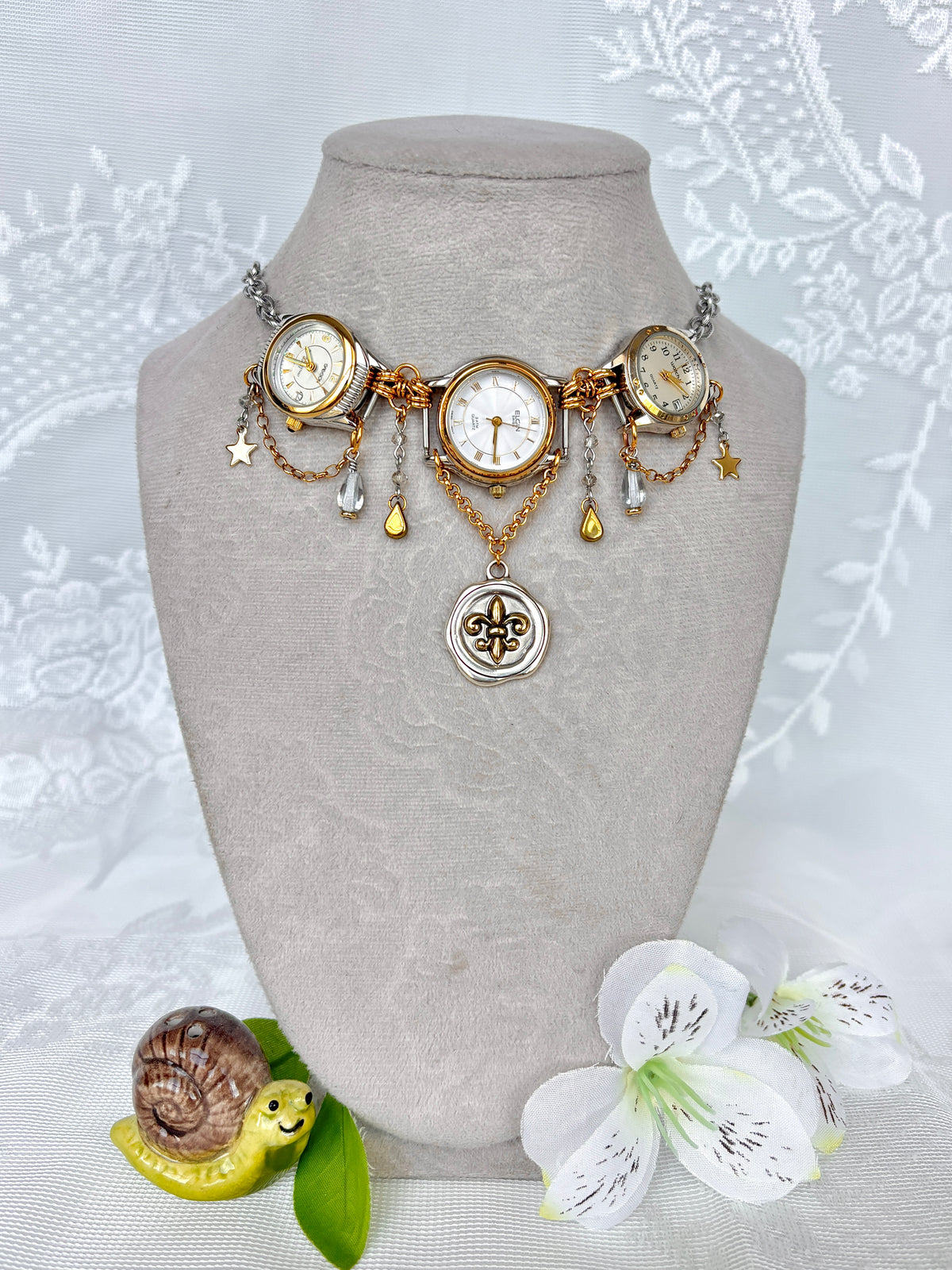"Time Consuming” Watch Necklace