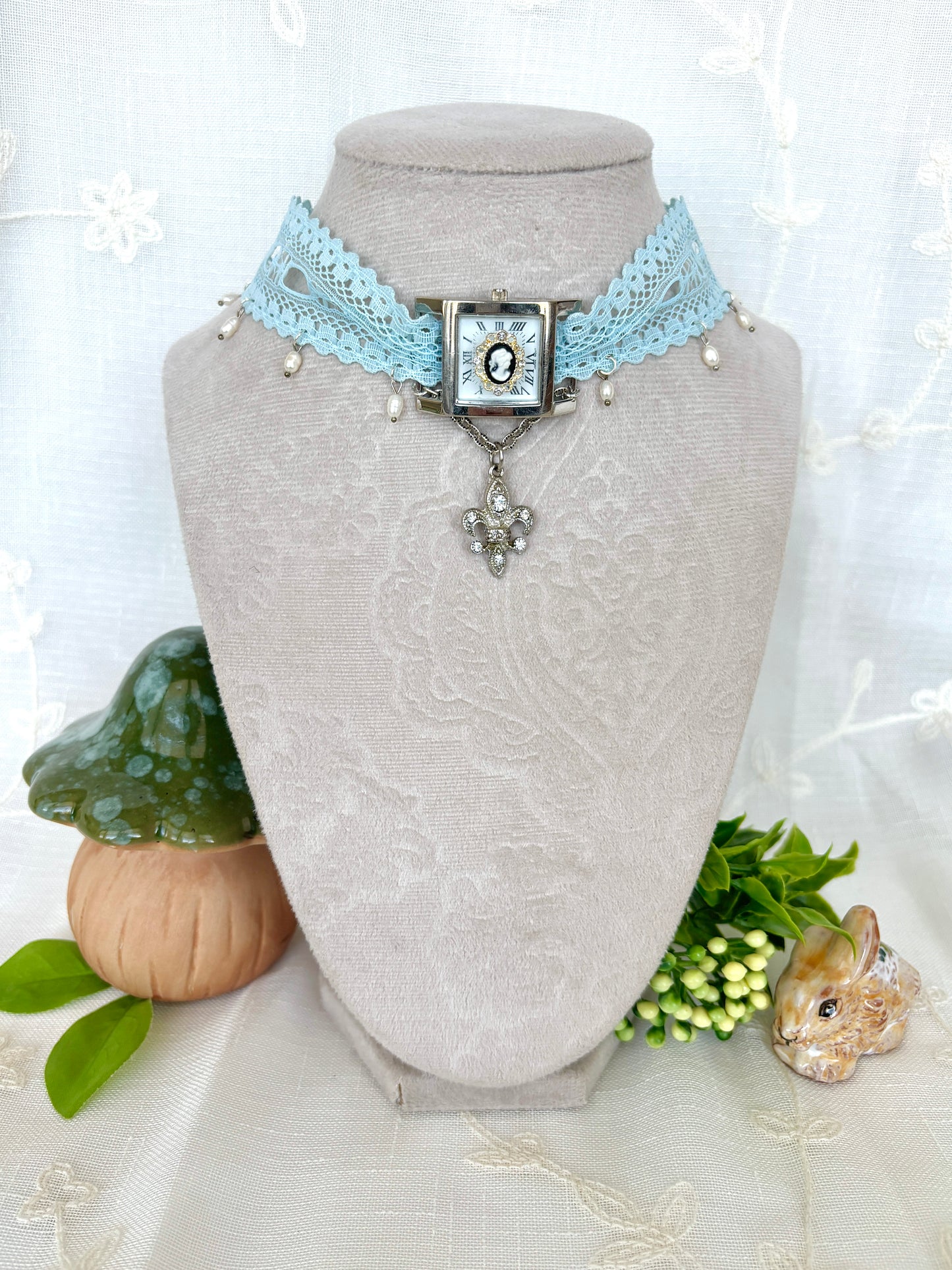 "Cinderelly" Lace Watch Choker Necklace