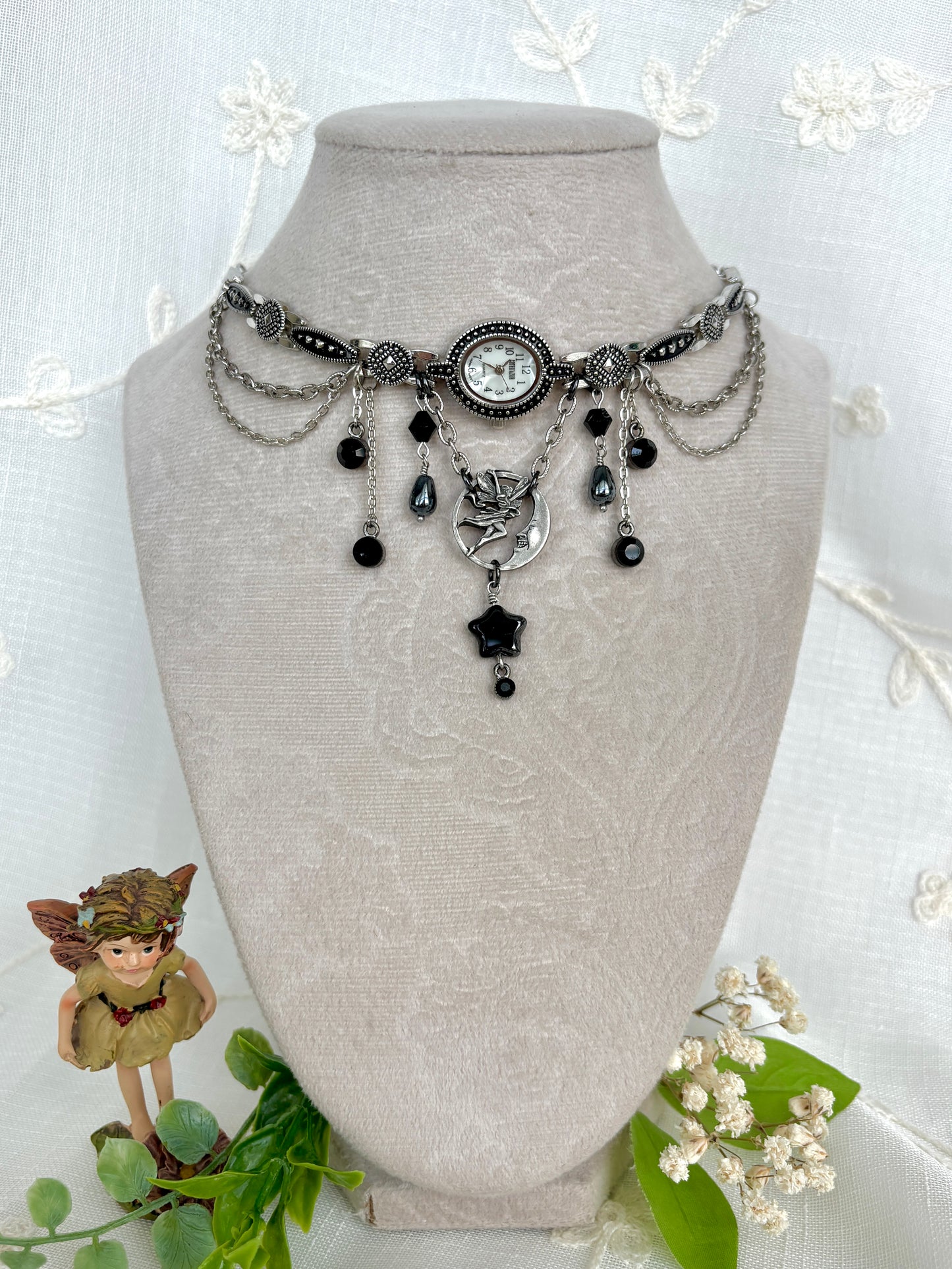 "Nocturnal Creatures" Watch Necklace