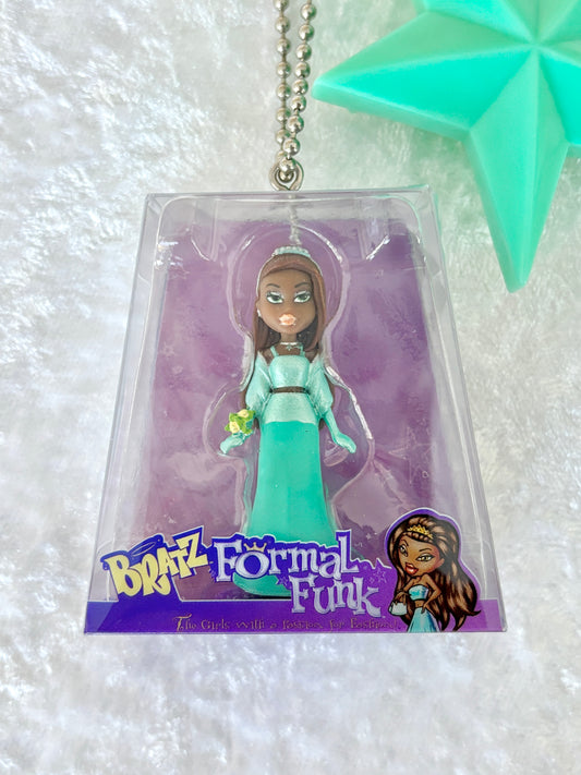 Bratz "Formal Funk" Charmed Keychain - Sasha w/ Teal Star Comb