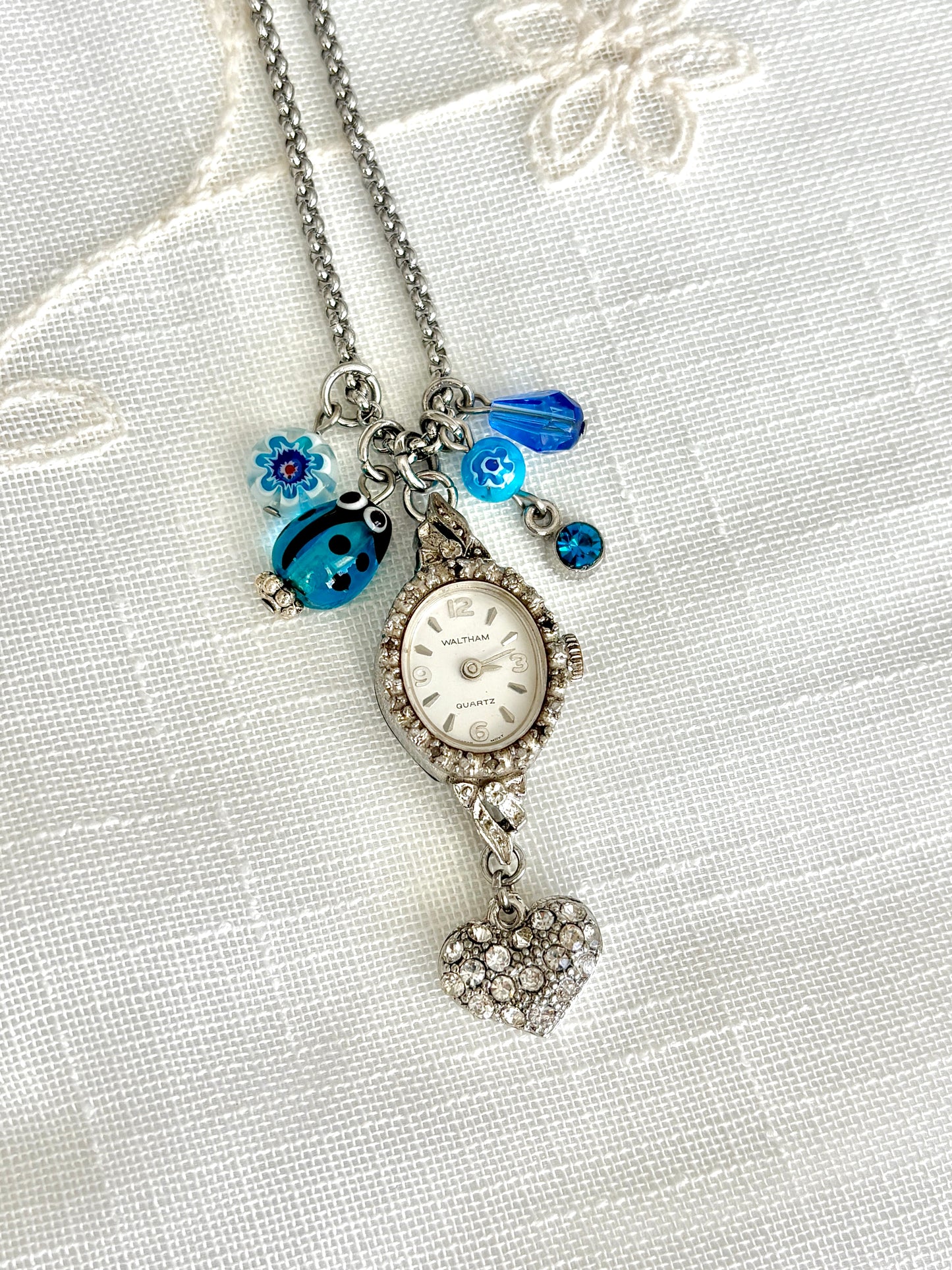 Silver Waltham - Watch Charm Necklace