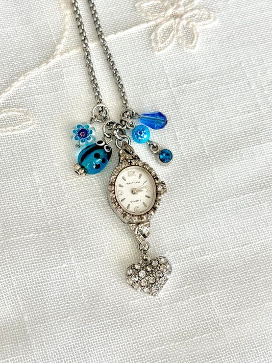 Silver Waltham - Watch Charm Necklace