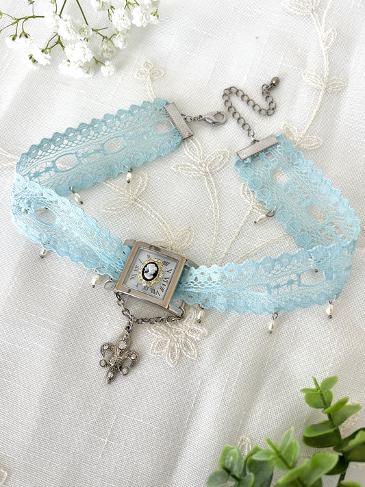 "Cinderelly" Lace Watch Choker Necklace